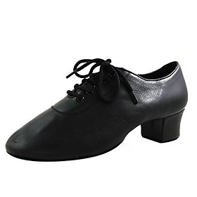 Ballroom Latin Shoes Real Leather Upper Dance Shoes Men and Kids Practice Shoes