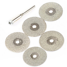 5 Pieces Set 20mm Mini Diamond Cutting Discs for DIY Silver Smithery and Crafts