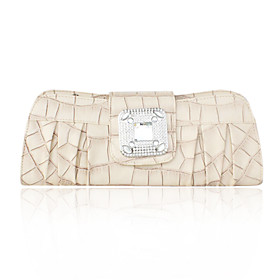 Category: Evening Handbags, Clutches, Cross-Body Bags Occasion: Special Occasion Color: Blue, Beige Shell Material: Faux Leather Interior Lining: Plain Weave Lining with multifunctional slip pockets Embellishment: Crystal/ Rhinestone, Acrylic Jewels Open Method: Zipper Closure Strap Or Handle Style: Cross Body, Detachable, Chain Length: 13.38 quot;(Approx.34cm) Width: 1.97 quot;(Approx.5cm) Height: 5.12 quot;(Approx.13cm) Strap Length: Long Chain 45.7 quot;-47.2 quot;(Approx.116cm-120cm) Holds: Your wallet, keys, lipstick and personal technology. Other Best Match: Compliments any style dress in matching color and materials. Tips: Due to monitor variations colors may appear slightly different., Removable Chain Strap. Net Weight: 0.35Kg Shipping Weight: 0.5Kg Faux Leather With Rhinestone/ Acrylic Jewels Evening Handbags/ Clutches More Colors Available