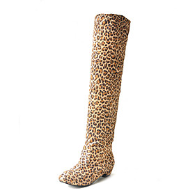 Elastic Velvet Upper Chunky Heel Over The Knee Boots Honeymoon Shoes More Colors Available