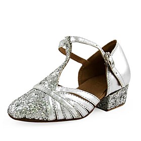 Leatherette/Sparkling Glitter Upper Dance Shoes Ballroom Latin Shoes for Women and Kids