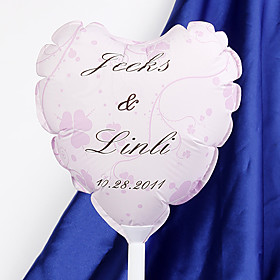 Personalized Heart-shaped Wedding Balloon - Pink Clover Personalized Heart-shaped Wedding Balloon - Pink Clover