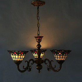 40W Antique Inspired Chandelier with 3 Lights
