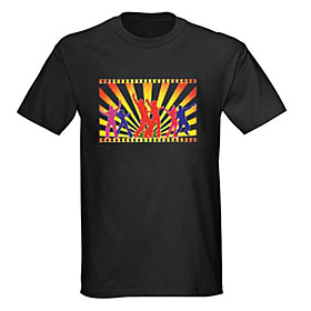 Sound and Music Activated Spectrum VU Meter EL Visualizer T-shirt (4 AAA)