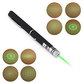 5 in 1(5 Patterns Green Laser Cap) 5mw 532nm Astronomy Powerful Green Laser Pointer (2xAAA)