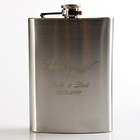 personalized flask - Thank you