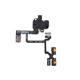 Earphone Audio Jack Flex Cable For iPhone 4G - Black