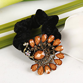 Orange Peacock Head Band (set of 4)