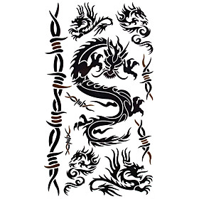 5 Pcs Flying Dragon Waterproof Temporary Tattoo (20cm 10cm)