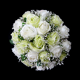 Elegant Satin Round Wedding Bouquet