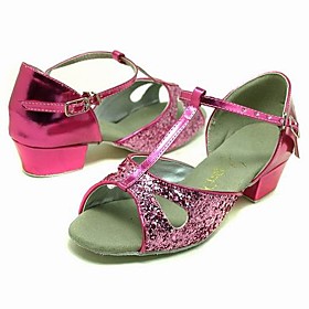 Sparkling Glitter Upper Pink Dance Shoes Ballroom Latin Shoes for Kids More Colors Sparkling Glitter Upper Pink Dance Shoes Ballroom Latin Shoes for Kids More Colors
