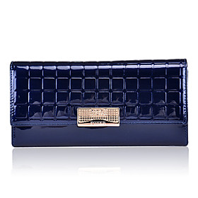 Category: Wallets amp; Accessories Occasion: Special Occasion, Shopping Color: Blue Shell Material: Patent Leather Interior Lining: Plain Weave Lining Open Method: Magnetic Closure Length: 7.48 quot;(Approx.19cm) Width: 3.54 quot;(Approx.9cm) Height: 1.18 quot;(Approx.3cm) Holds: Your credit cards, currency and identification. Other Best Match: Compliments any style dress in matching color and materials. Tips: Due to monitor variations colors may appear slightly different. Net Weight: 0.2Kg Shipping Weight: 0.3Kg Patent Leather With Metal Wallet