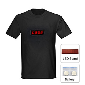 LED T-shirt with Time and Programmable Message Display