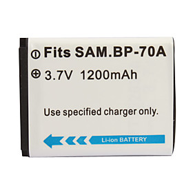 1200mAh 3.7V Digital Camera Battery SB-BP70A for SAMSUNG ST70 and More