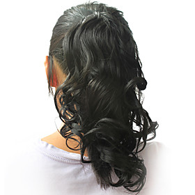 High Quality Synthetic 12.60" Curly Natural Black Ponytail High Quality Synthetic 12.60" Curly Natural Black Ponytail