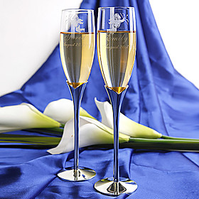 Personalized Toasting Flutes - Angel