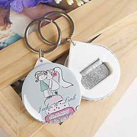 Personalized Bottle Opener / Key Ring - Kissing (set of 12)