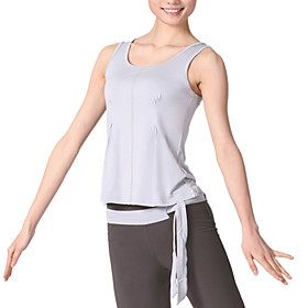Ballroom Dacewear Modal Practice Sleeveless Yoga Dance Sneakers Tops For Ladies More Colors