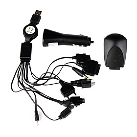 10 in 1 USB Multi-Charger Cable with Adapter for  iPhone/iPod/iPad/Samsung/LG/Nokia/Sony Ericsson/Motorola/PSP