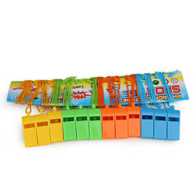 12-Pack Colourful Plastic Whistle