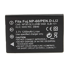 1200mAh 3.7V Digital Camera Battery KLIC-5000(FNP60) for KODAK DX7440 and More