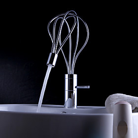 Post Modern Brass Kitchen Faucet (Chrome Finish)