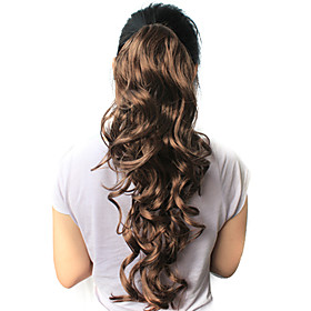 High Quality Synthetic 21.63" Dark Brown Curly Ponytail High Quality Synthetic 21.63" Dark Brown Curly Ponytail