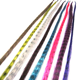 15 Inch Multicolor Synthetic Feather Hair Extensions(40 Pcs)