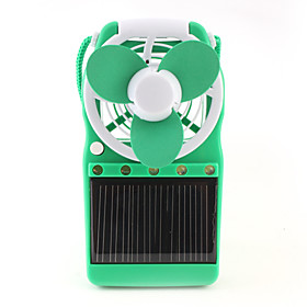 Solar Power Fan with LED Lights (Random Color)