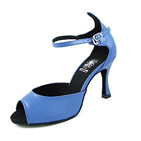 Leatherette Upper Peep Toe Latin Ballroom Dance Shoes for Women More Colors