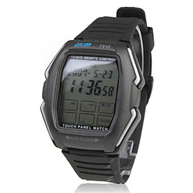 Touch Screen Remote Control Automatic Wrist Watch - Black