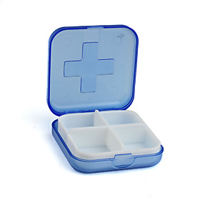 4-Compartments Pill Case(Blue)