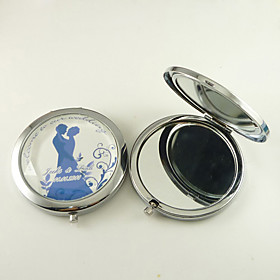 Personalized Compact Mirror - Bride and Groom