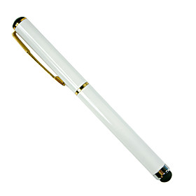 2-In-1 Capacitive Touchscreen Stylus with Ball-Point Pen for iPad, iPhone and Android Tablets (White