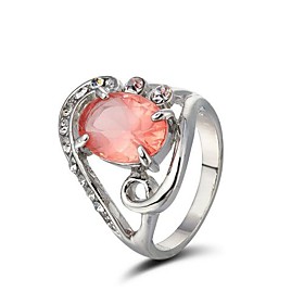 Marvelous Rhinestones Ring With Alloy Plated More Colors Available