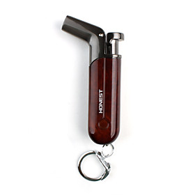 Honest Double-Flame Butane Jet Torch Lighter Keychain (Assorted Color)