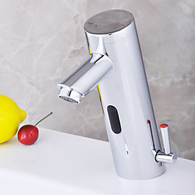 Chrome Bathroom Sink Faucet with Hydropower Automatic Sensor (Hot and Cold)