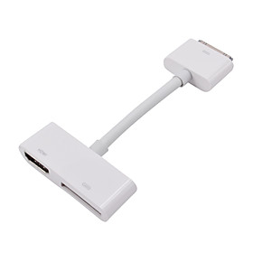 1080P Apple 30pin Male to HDMI Apple 30pin Female Adapter Cable for iPad, iPhone and iPod Touch