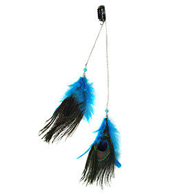 Clip-In Peacock Feather Hair Extensions