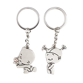 Cute Kid Kirksite Couple's Keychains (Pair)