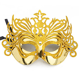 Halloween Personalized Crown Gold Dust Mask with Lace