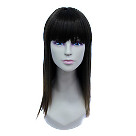 Capless Long High Temperature Wire Brown Natural Straight Hair Wig