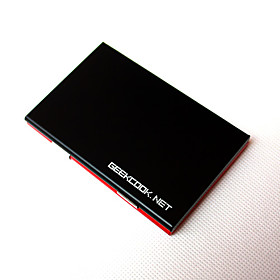 Aluminum Double Sides Cardcase Black and Red