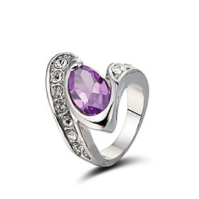 Gorgeous 18K White Gold Plated Cubic Zirconia Ring More Colors Available