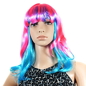 Capless Long High Quality Synthetic Colorful Costume Party Wig