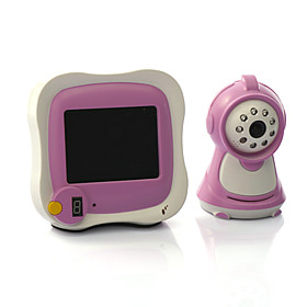 Wireless Baby Monitor with 3.5 Inch LCD Screen and Remote Control (Night Vision, Real Time Audio)