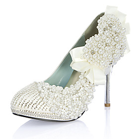Ultra Luxurious Leatherette Upper Stiletto Heel Closed Toe With Imitation Pearl Wedding/ Party Shoes Ultra Luxurious Leatherette Upper Stiletto Heel Closed Toe With Imitation Pearl Wedding/ Party Shoes