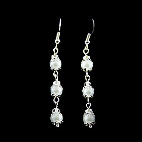 Fabulous Imitation Pearls With Alloy Plated Wedding Bridal Earrings