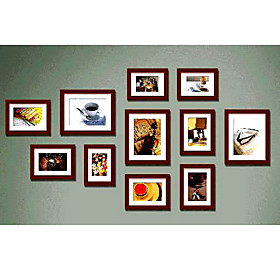 Brown Photo Wall Frame Collection - Set of 11