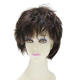 Capless Short 100% Human Hair Straight Hair Wig
